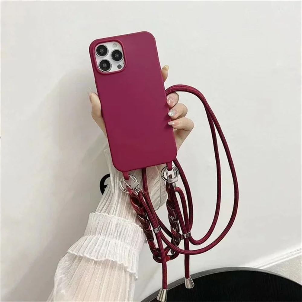 Coque iPhone 13 Pro Max cordon anti-chute silicone sangle solide - 8