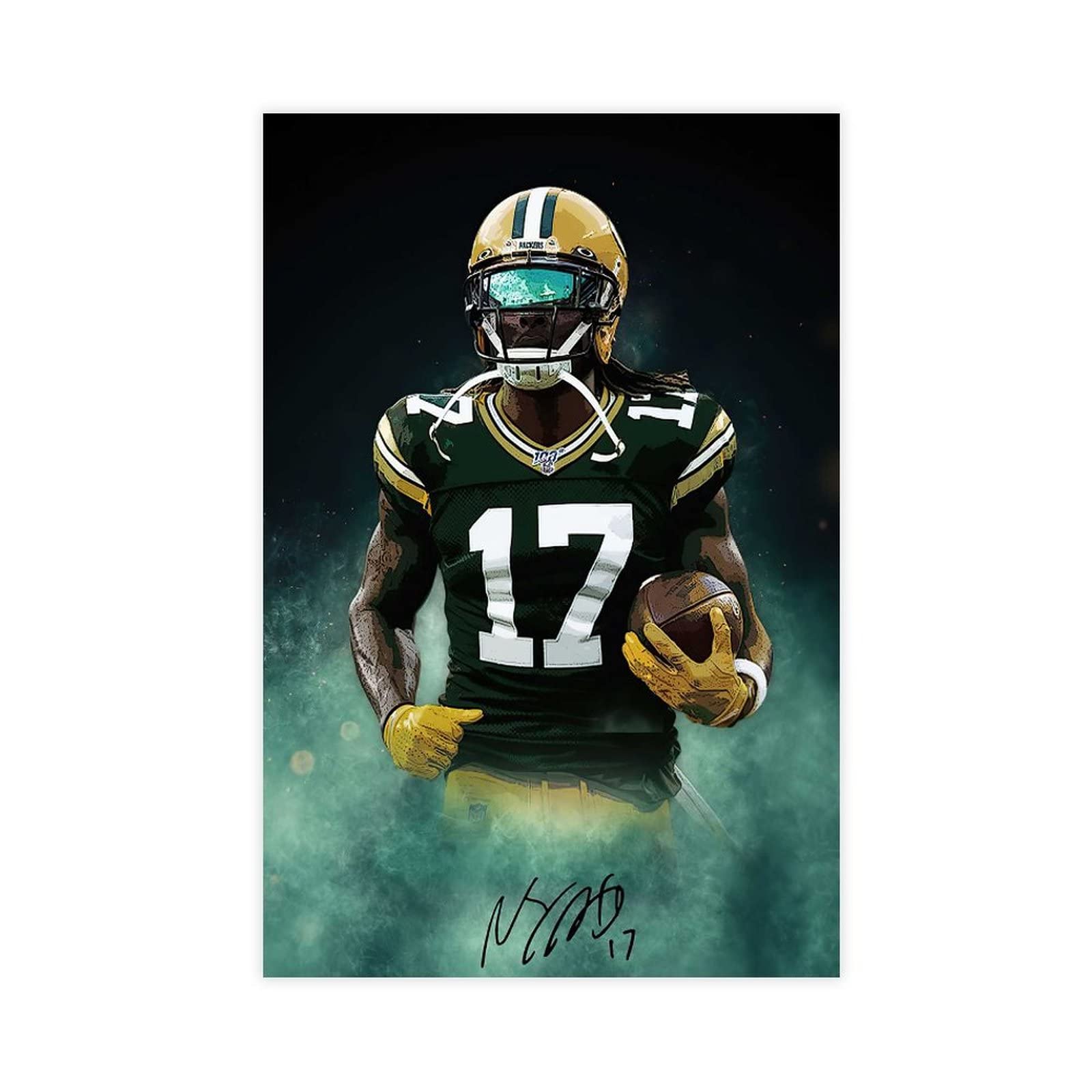 Davante Adams Sports Poster Canvas Poster Wall Art Decor Print Picture Paintings for Living Room Bedroom Decoration Unframe:16x24inch(40x60cm)