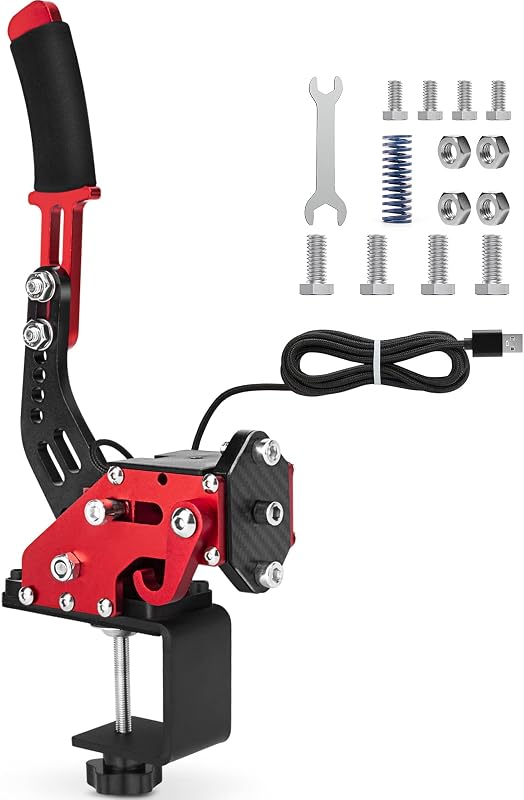 aikeec USB Handbrake 64Bit PC szimulátor fékkar Logitech G25 G27 G29 G920 G923 Thrustmaster T300 kompatibilis piros
