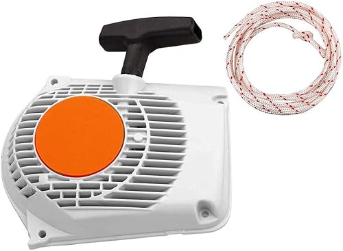 Conjunto de arranque de retroceso para Stihl MS240 024 MS260 026 Motosierra # 1121 080 2101 con cuerda de tracción de 6.6 ft