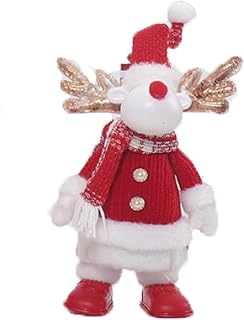 GMOEGEFT Christmas Reindeer Singing and Dancing Rudolph, Xmas Moose Holiday Home Decorations Ornament, Red
