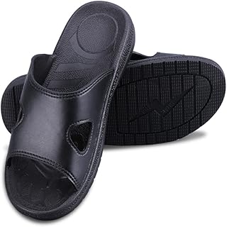 لالافينا شبشب جلد اسود للنساء من لالافينا، شبشب للازواج غير قابل للانزلاق، شبشب سفلي من البولي يوريثين، حذاء عمل مضاد للكهرباء الساكنة، شبشب للنساء