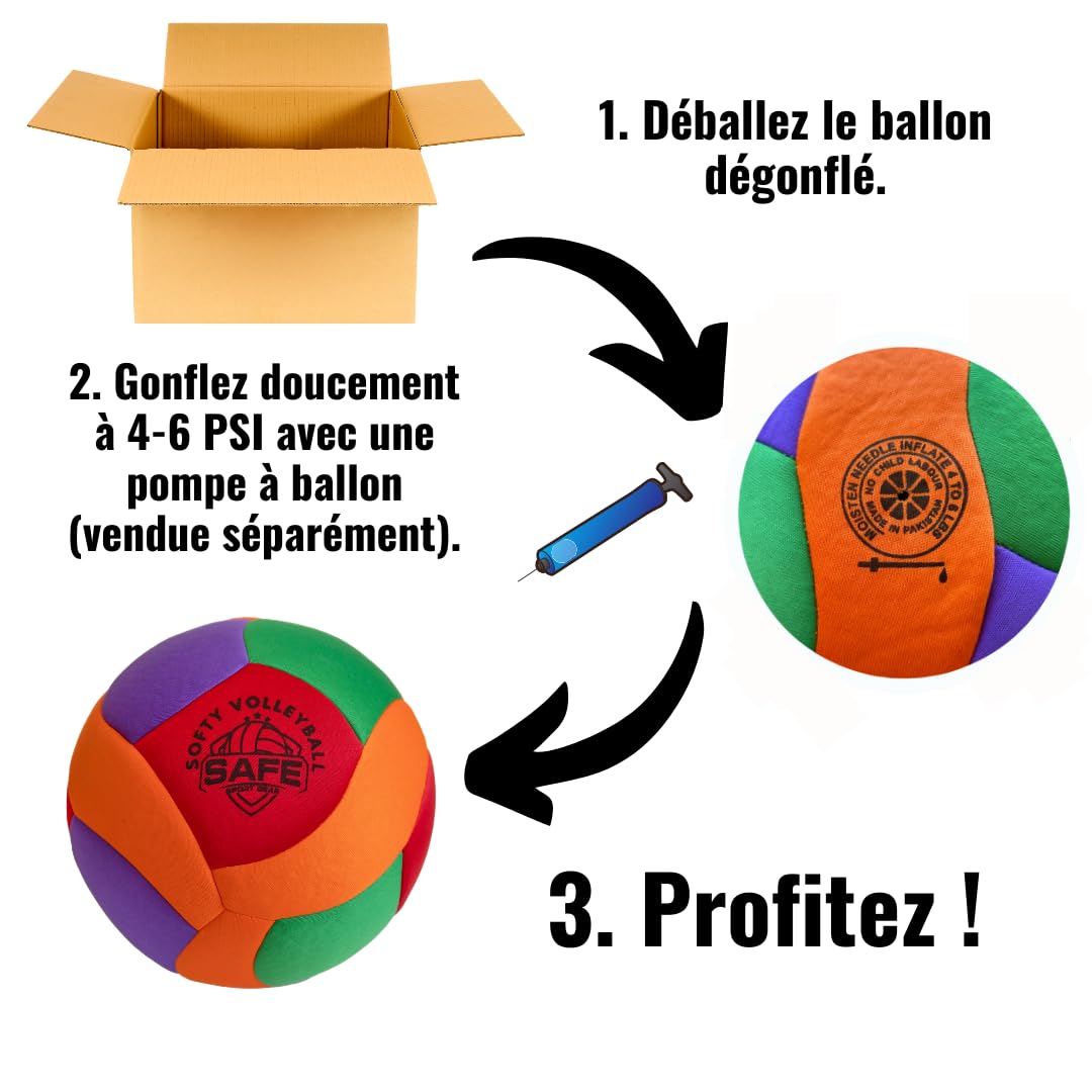 Volleyball Super Doux pour Enfants - Ballon avec Rebond et Toucher Réalistes - Parfait pour Maison, Jardin ou Gymnase