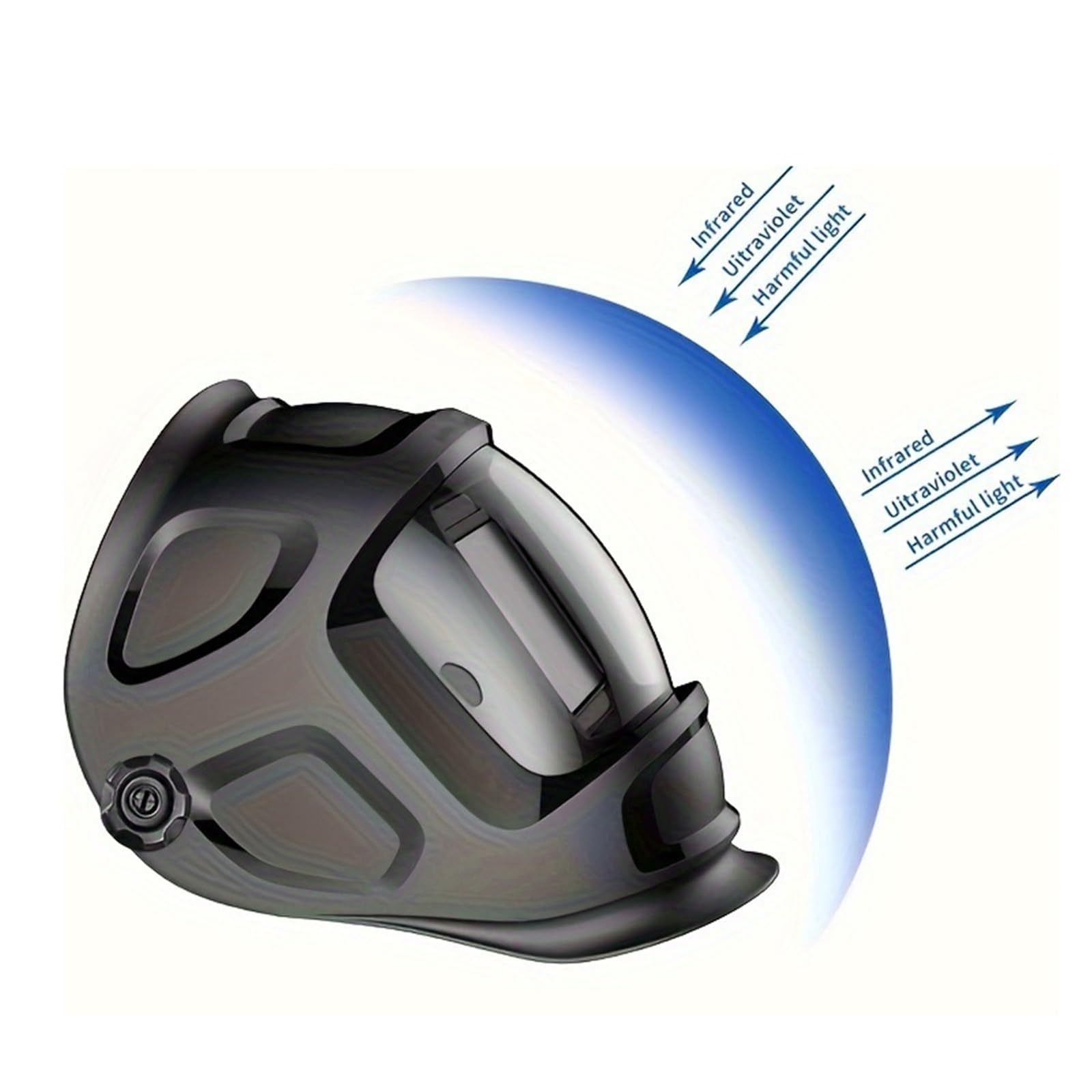 Careta Soldar, Mascara Soldar Máscara/casco/gorra de soldadura eléctrica con oscurecimiento automático solar y pantalla de arco grande for herramientas de corte y soldadura(Black 800F TX)