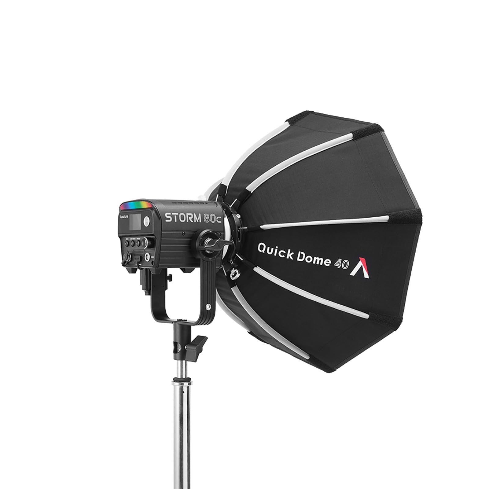 Aputure Quick Dome 40 Softbox, schnell aufzubauende achteckige Softbox für Aputure Storm 80c und andere LED-Videoleuchten mit Bowens-Anschluss