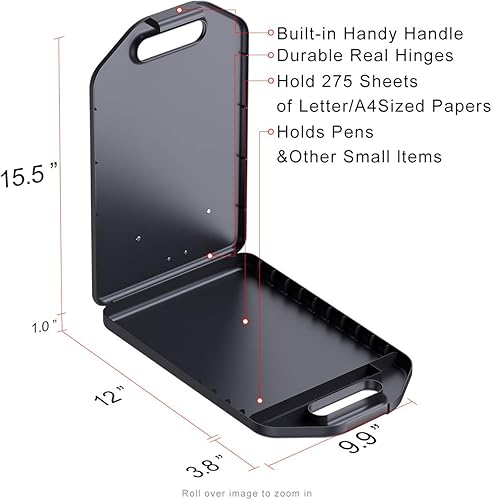 Miniatura 9 de Portapapeles de plástico con almacenamiento.