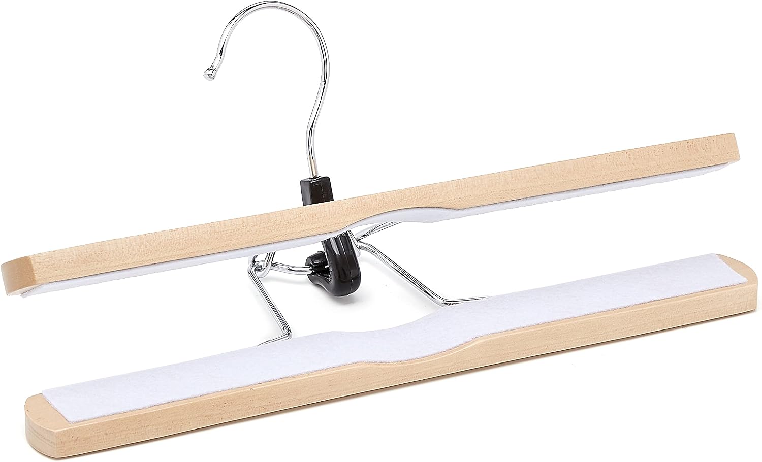 Amazon Basics Wooden Pants Hangers - Natural, 20-Pack