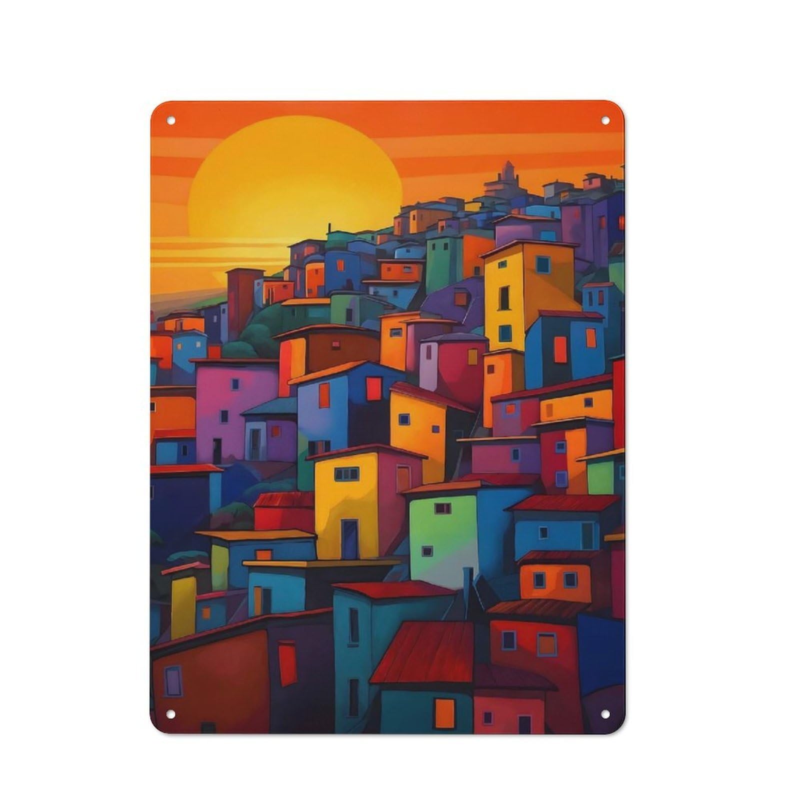 Junmoney Favela Aesthetic For Hobby Room Or Studio, Rustic Metal Sign 40X30cm, For Creative Interior Collectors Refreshing A Room In Autumn