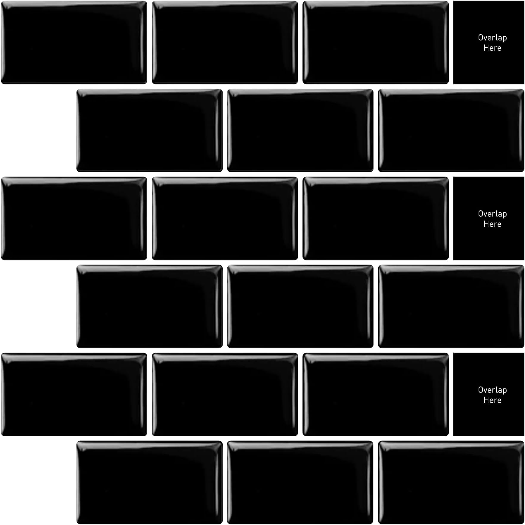 SABONPOP 10 Sheet New Hard Materials Peel and Stick Backsplash Tile PVC ...