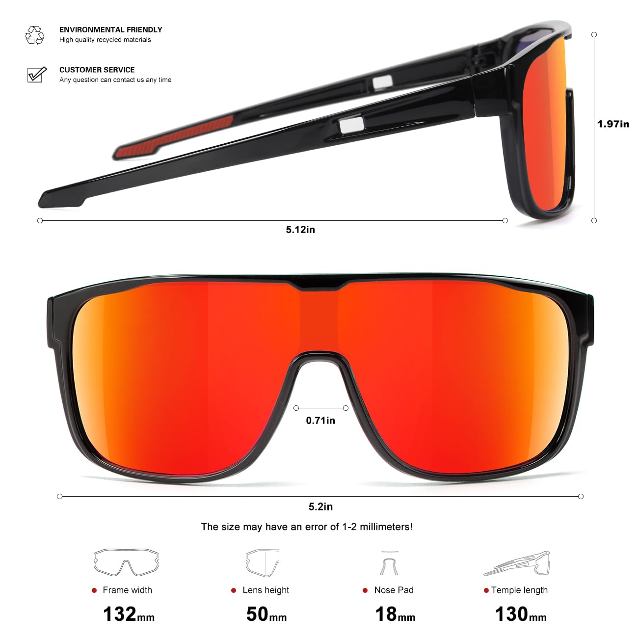 SEKKAF Dziecięce polaryzacyjne okulary przeciwsłoneczne dla chłopców, dziewcząt, sportowe okulary przeciwsłoneczne, ochrona przed promieniowaniem UV, lekkie oprawki, wiek 3-12 lat