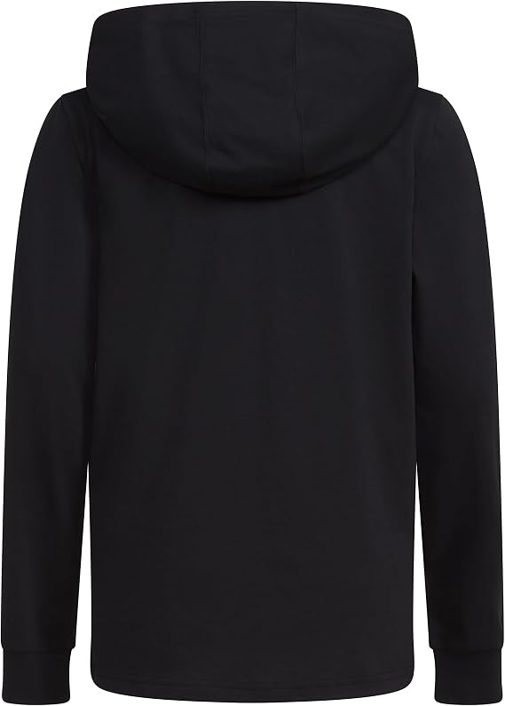 adidas Boys' Long Sleeve Cotton Logo Hooded T-Shirt