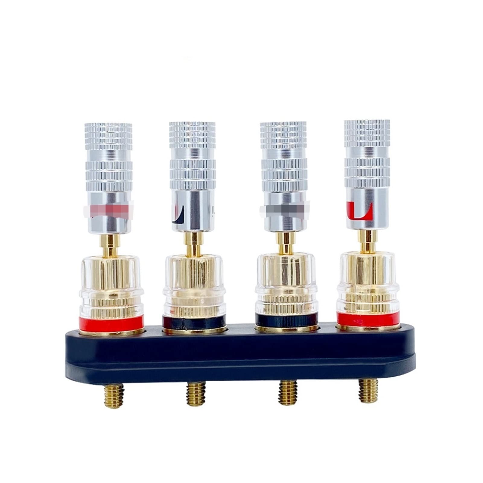 Fiche banane 4mm et connecteur panneau filetés pour un signal audio sans perte