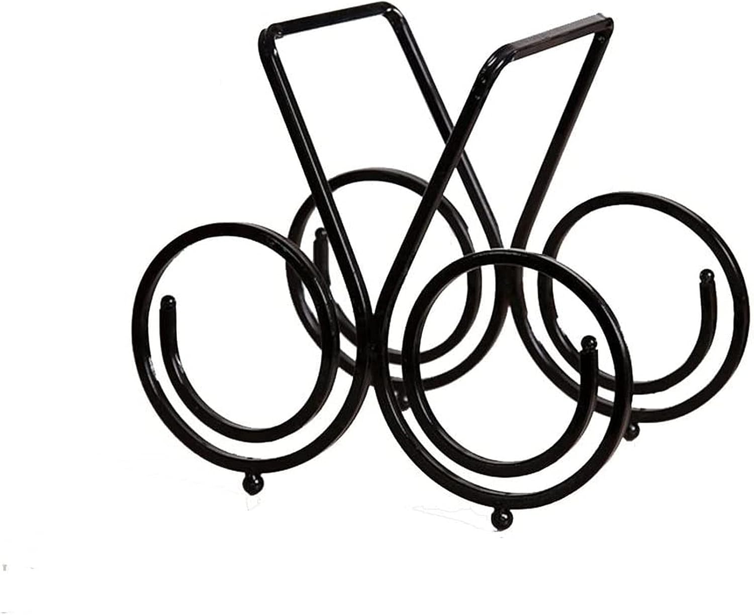 Wine Racks for 3 Bottles Free Standing Metal Portable Countertop Wine Bottle Holder Minimalistic Design (Size:31 * 16 * 26cm)