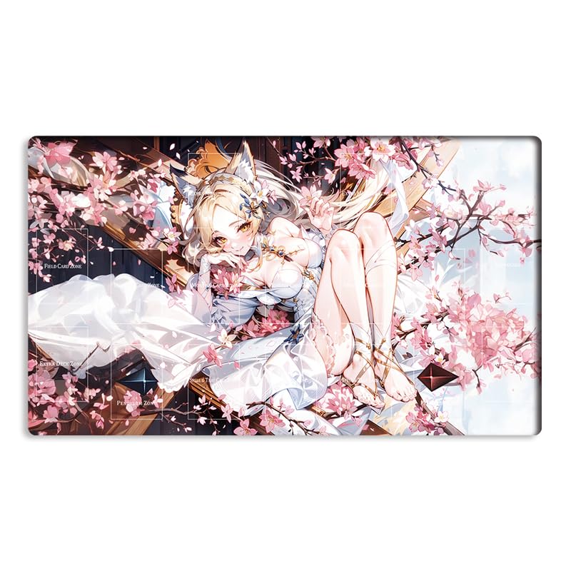 New Mlikemat Playmat Ash Blossom & Joyous Spring TCG CCG OCG Trading Card Game Mat with Zones + Free Bag (ZD039-771-A)