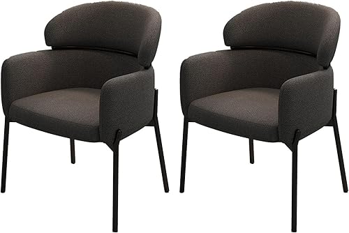 Miniatura 10 de Sillas de cocina de comedor con lino de algodón, juego de sillas de comedor con cojines, silla de sala de estar con almohadilla antideslizante