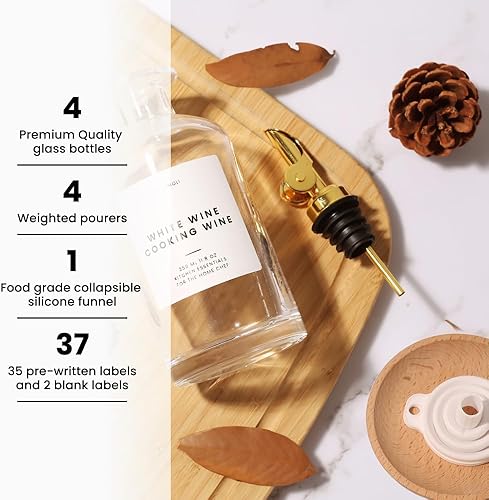 Miniatura 88 de Molimoli Botella dispensadora de aceite de oliva para cocina, dispensador de aceite con vertedor pesado, dispensador de botellas de vidrio