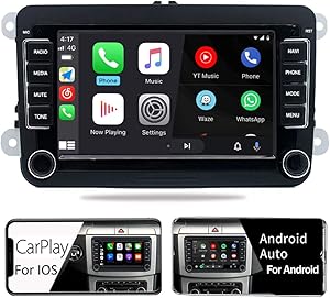 SCUMAXCON Android10 2Din Car Stereo Radio DZT017 Carplay Android Auto Bluetooth USB RVC SWC for VW Jetta Golf Passat Caddy Tiguan Transporter CC Altas