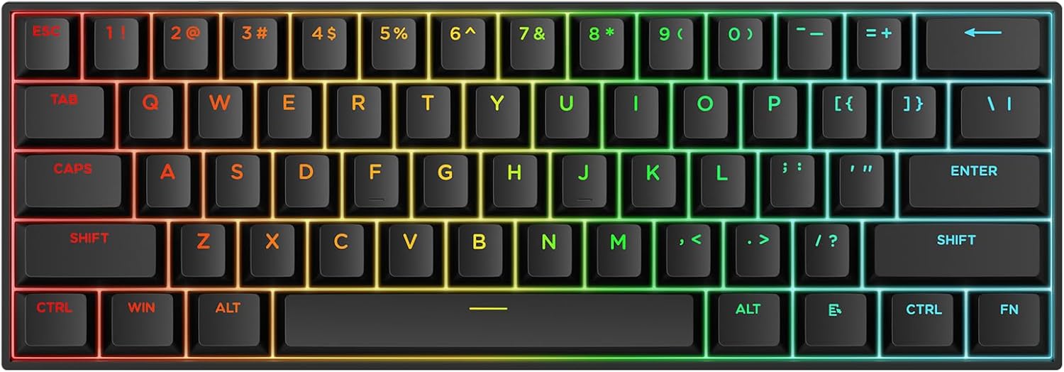 Product image of Ace 60 PRO Gaming Keyboard 60 Percent, Hall Effect Keyboard Wired, Magnetic Switch Keyboards Rapid Trigger, 8K Polling Rate, Adjustable Actuation Point, RGB Lighting, HotSwap, Black