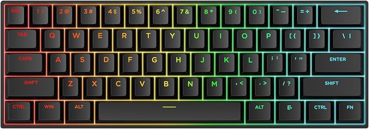 MCHOSE Ace 60 PRO 60% Hall Effect Gaming Keyboard Magnetic Switches Rapid Trigger 8K Polling RGB HotSwap Black