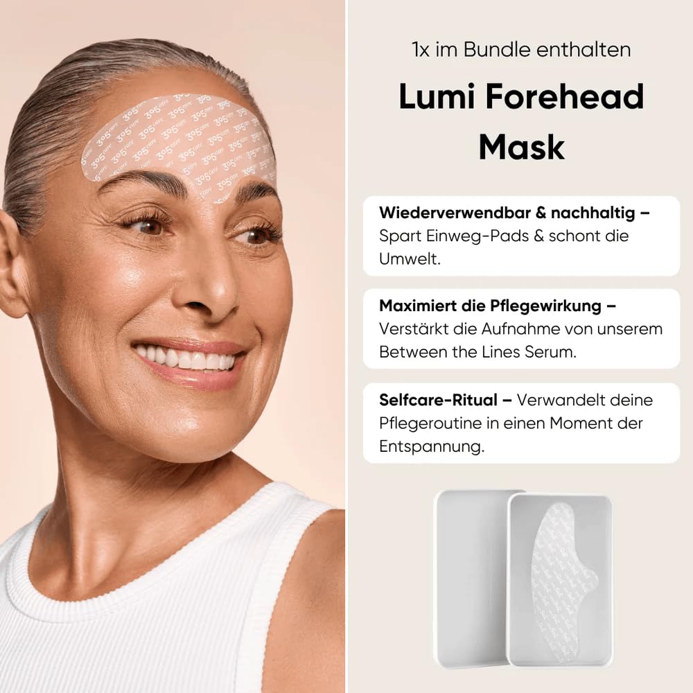Lumi Lift Forehead Duo, Anti-Falten Serum mit Argireline und Snap-8, Wiederverwendbares Stirnpad, Hyaluronsäure, Mimikfalten Treatment