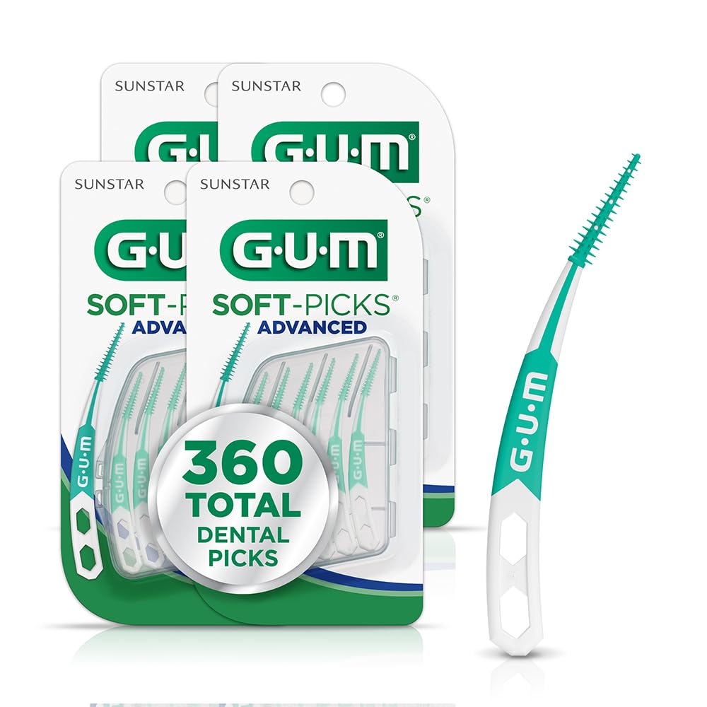 GUM Soft-Picks Advanced Dental Picks, 90 Count (Pack of 4)