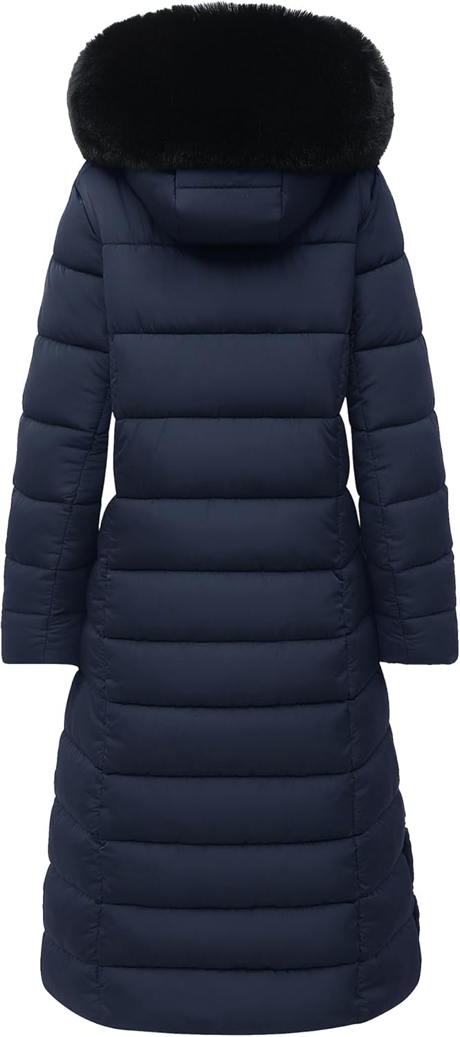 MOERDENG Women’s Waterproof Long Winter Coat Thickened Down Alternative Jacket Warm Puffer Jacket Parka
