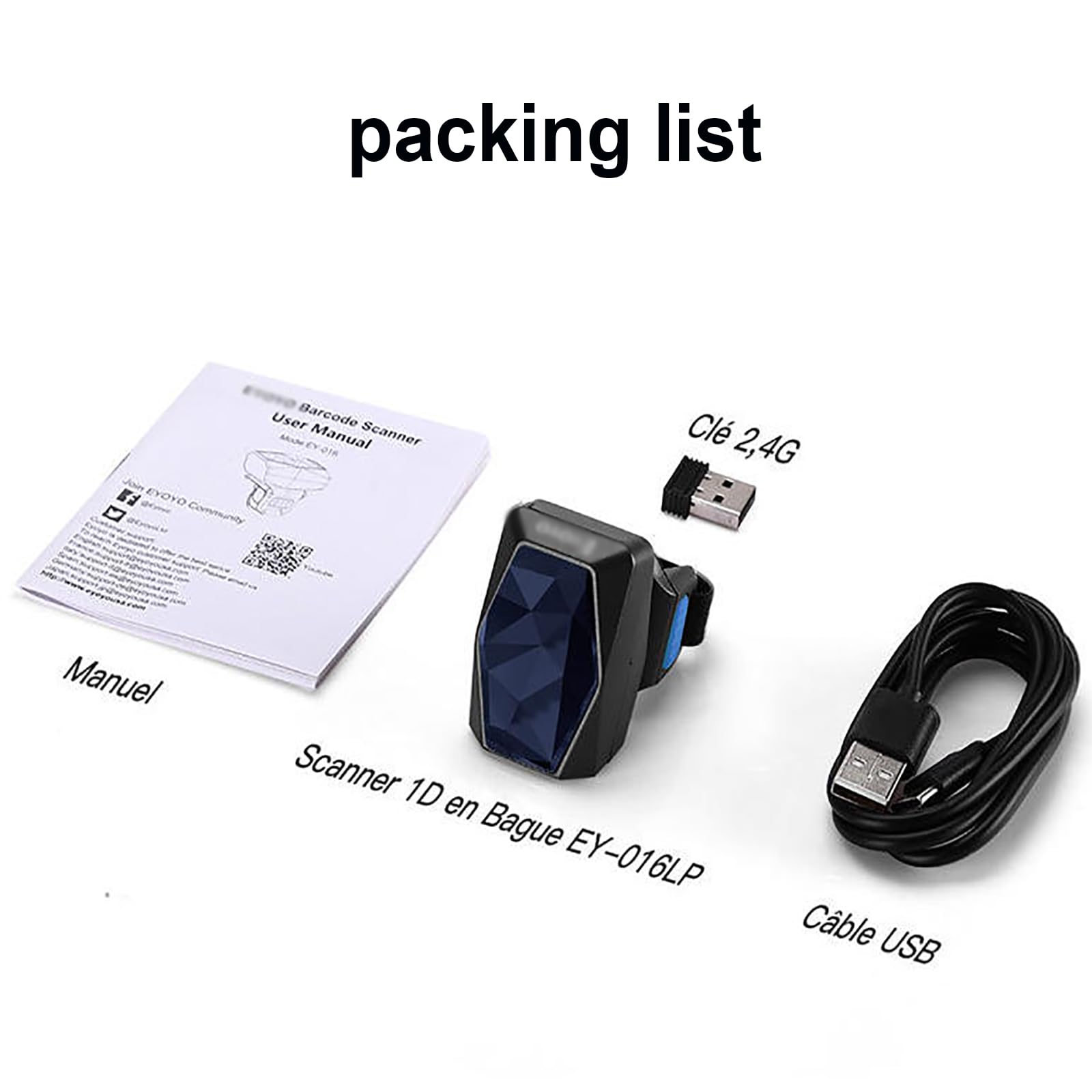 Escáner de código de barras, lector inalámbrico Bluetooth con almacenamiento de datos, soporta múltiples métodos de conexión, opciones de prefijo/sufijo personalizado, larga duración de la batería