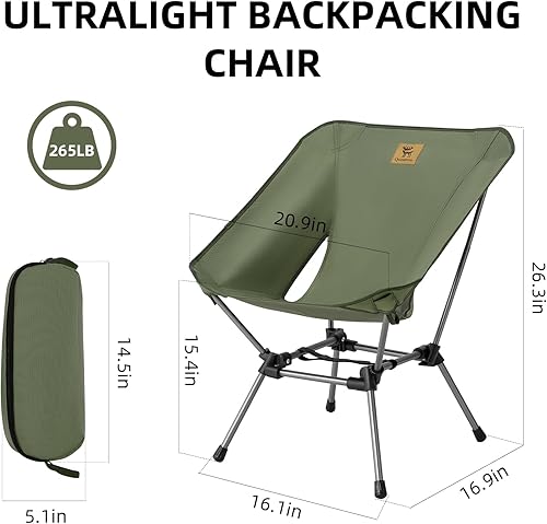 Miniatura 2 de Silla de mochilero portátil plegable silla de campamento sillas plegables compactas ultra ligeras al aire libre balcónjardínviajefiestasilla de
