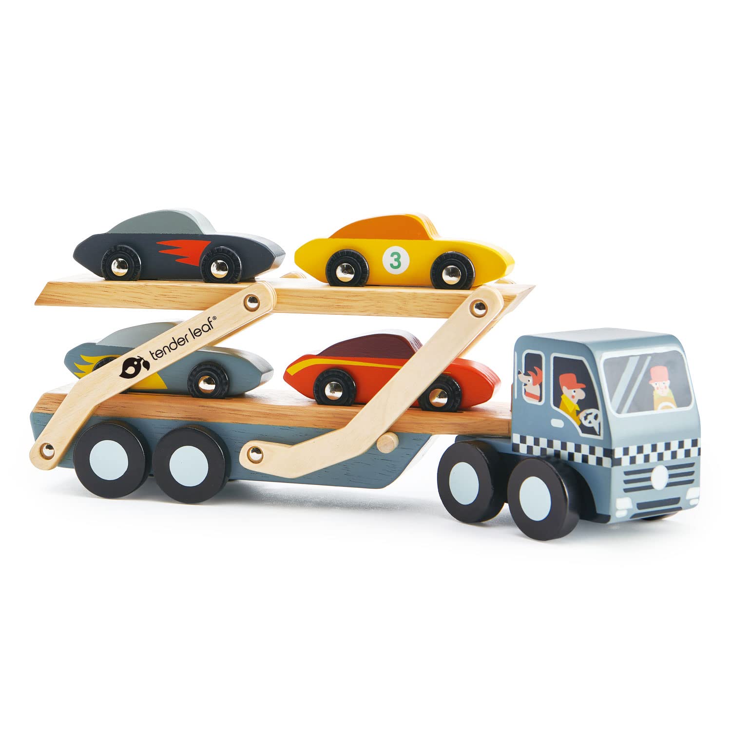 Tender Leaf Toys Car Transporter - Imaginative Play Gift for Children Encourage Social Development and Language Skills, view 3