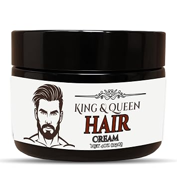Hair & Scalp Nourish Cream Fuller-Looking Strands & Root Balance | Saw Palmetto Wild Yam Vitamin D3 Fenugreek Maca | Hair 4 oz King & Queen Wellness
