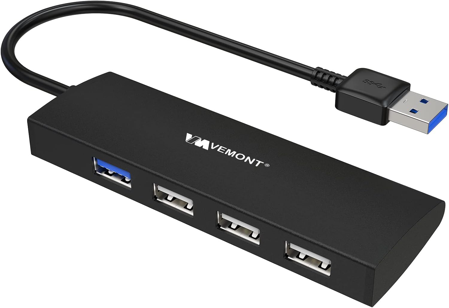 USB Hub,VEMONT 4Port USB Data Hub with 3 Ports USB 2.0 HUB