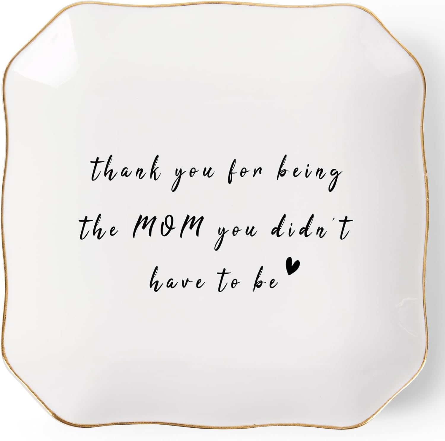 Bonus Mom Stepmom Gifts Ring Dish Trinket Jewelry Tray, Birthday Christmas Valentines Mother's Day Gift - Thank You for Being the Mom You Didn't Have to Be - Image 7