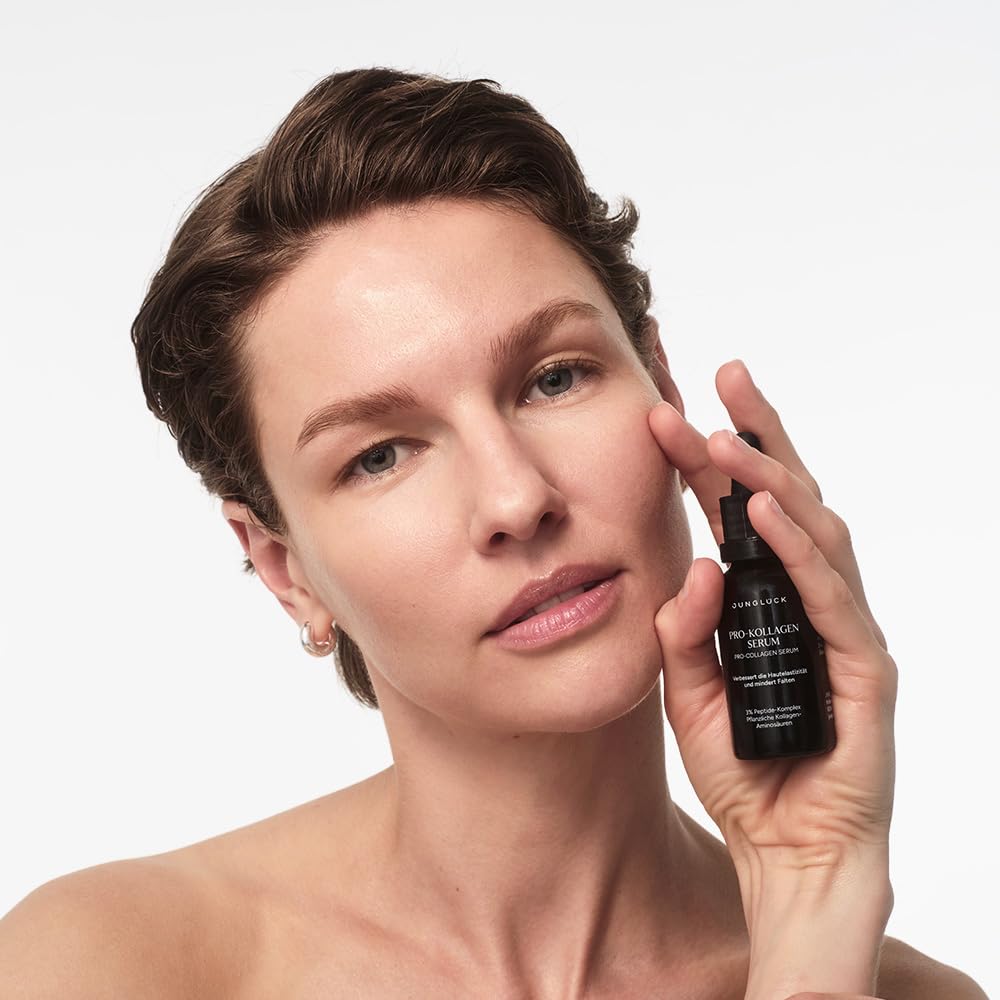JUNGLÜCK Set Linien & Falten minimieren SPF 50 | Reinigungsöl + Pro-Kollagen Serum + Regenerierende Tagescreme SPF 50 – strafft & schützt vor UV