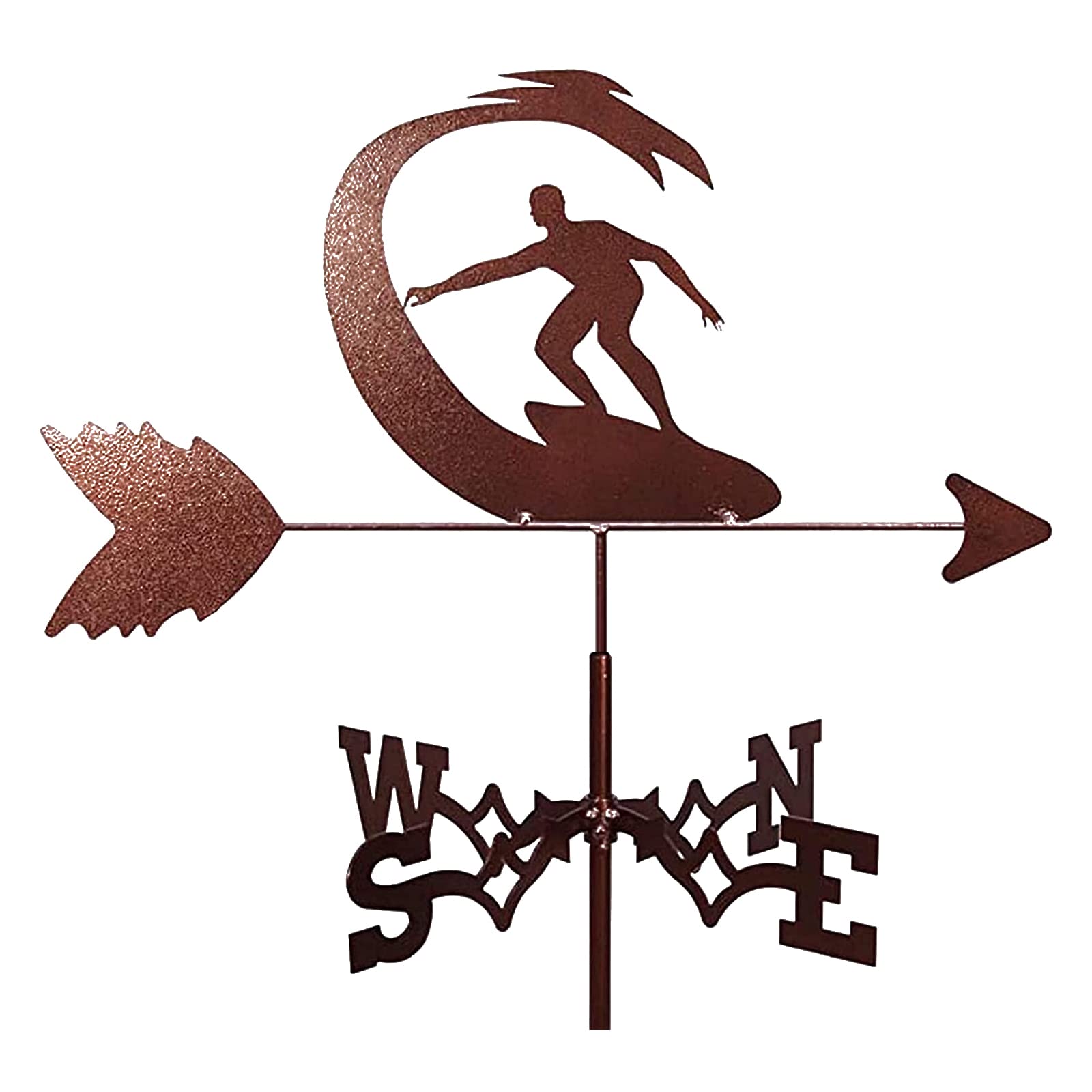 WIQUYBML Metal Wind Vane Surfer Stainless Steel Weathervane for Garden Gazeb Weathervanes with Roof Decorations