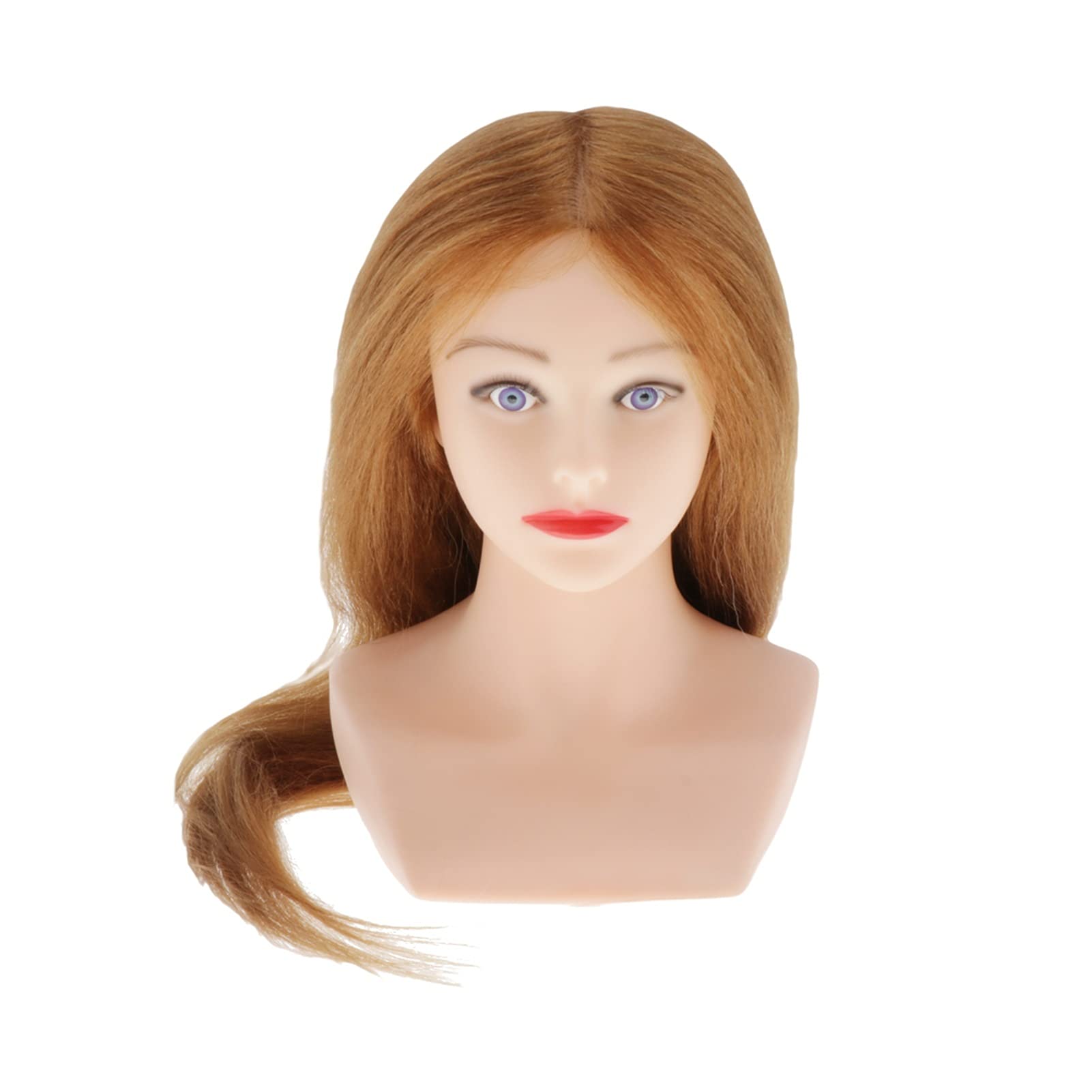Mannequin Head, 27 cali Długie włosy Kosmetyki Manekin Manekin Głowy Model Fryzjerstwo Stylizacji Praktyka Szkolenia Lalki Głowy(Beige)