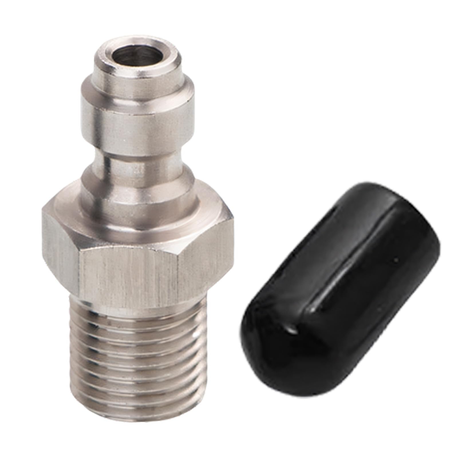 Stainless Steel 8mm 1 / 8BSPP Male Threaded Connector for Tool and Equipment Replacement Part Fast Link Fitting