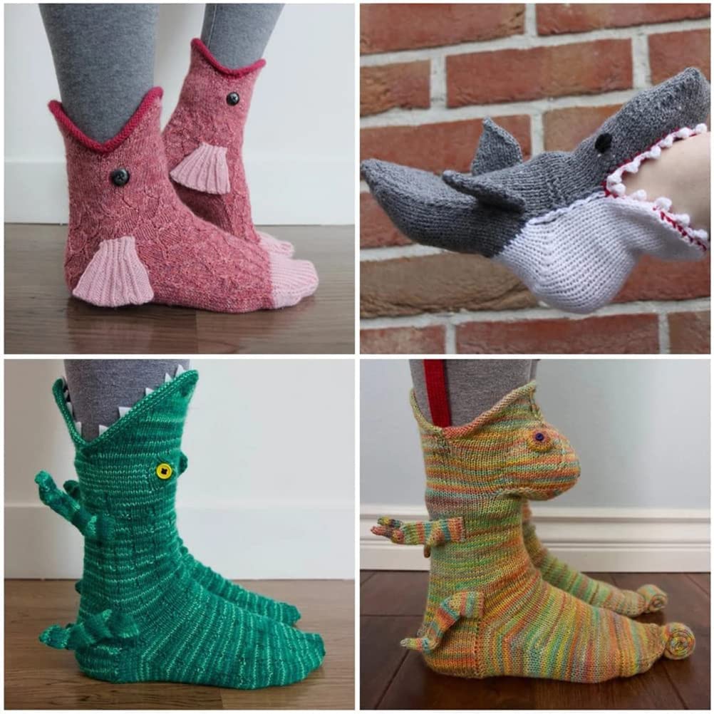 Chaussettes Drôle Femme, Chaussettes en Tricot de, Funky Mignon Animit Animit Chaussettes de la cheville, Unisexe Mignon Dessin animé Longs Chaussettes (36-40)