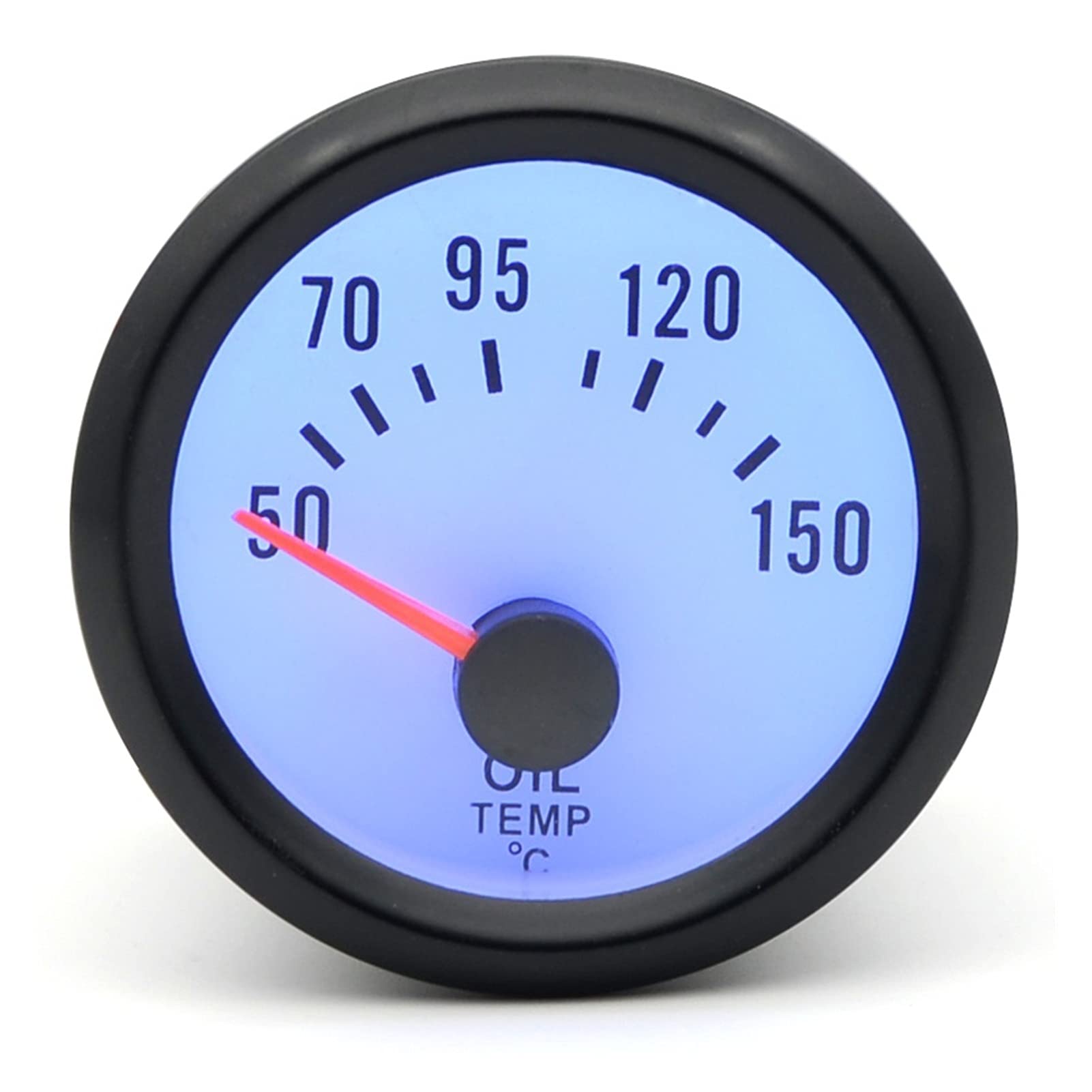 Zwiększenie/temperatura wody/temperatura oleju/prasa olejowa/napięcie/obrotomierz RPM. Gauge 52mm Analogowy LED Czarna skrzynka z niebieskim PROWADZONY