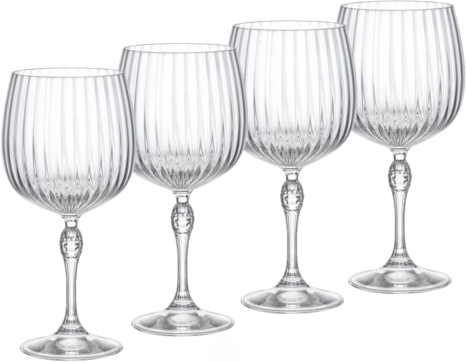 NO MANUFACTURER Goblets America 20s 4 Pieces Gin Tonic Bormioli