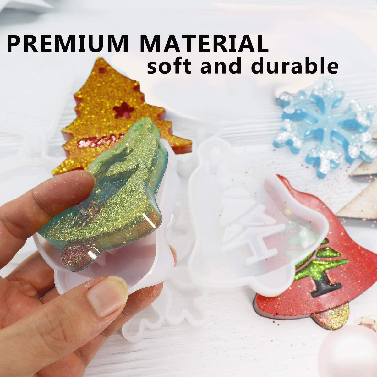 Silicone Christmas Snowflake Molds - Resin Casting -5