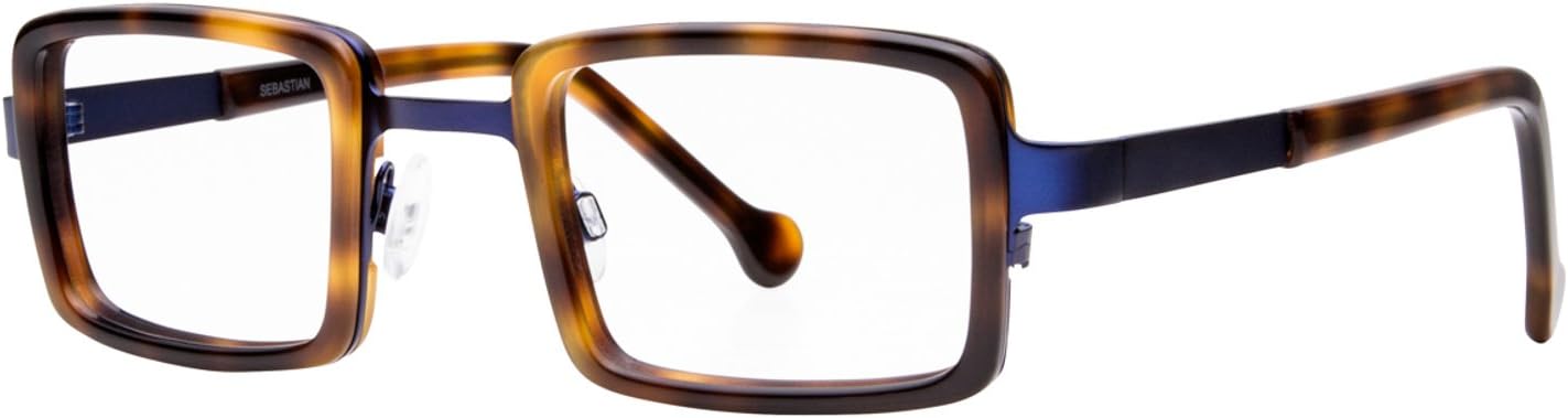 eyeOs Model 'Sebastian', High Definition, Anti Glare, Men's Women's Unisex Rectangular Metal/Acetate Readers Retro Rectangular