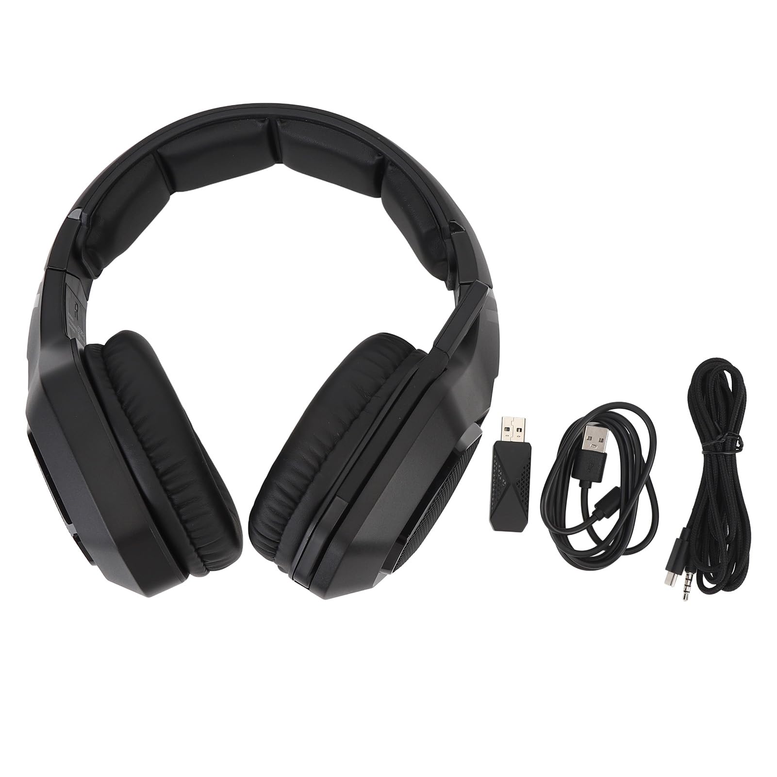 Jeffergarden Cuffie da Gioco Wireless Auricolari Bluetooth ABS con Adattatore USB 2.4G Driver da 50 Mm Microfono con Cancellazione del Rumore a Bassa Latenza da 20 Ms per PC Laptop Switch Mobile