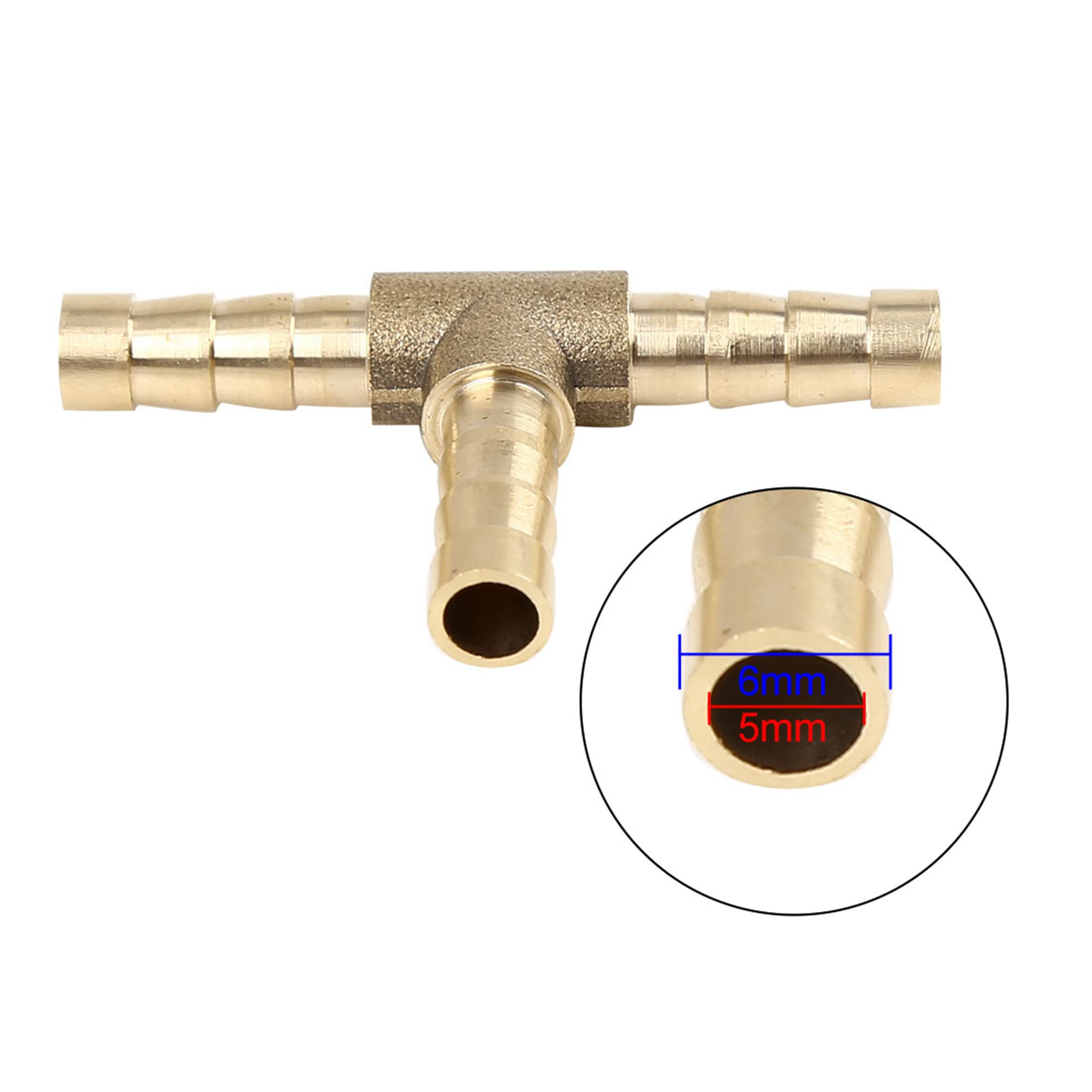 10pz OD 6mm Tubo T Forma Connettore Unione Tee Raccordo Aria Rapidi Spinta Pneumatica