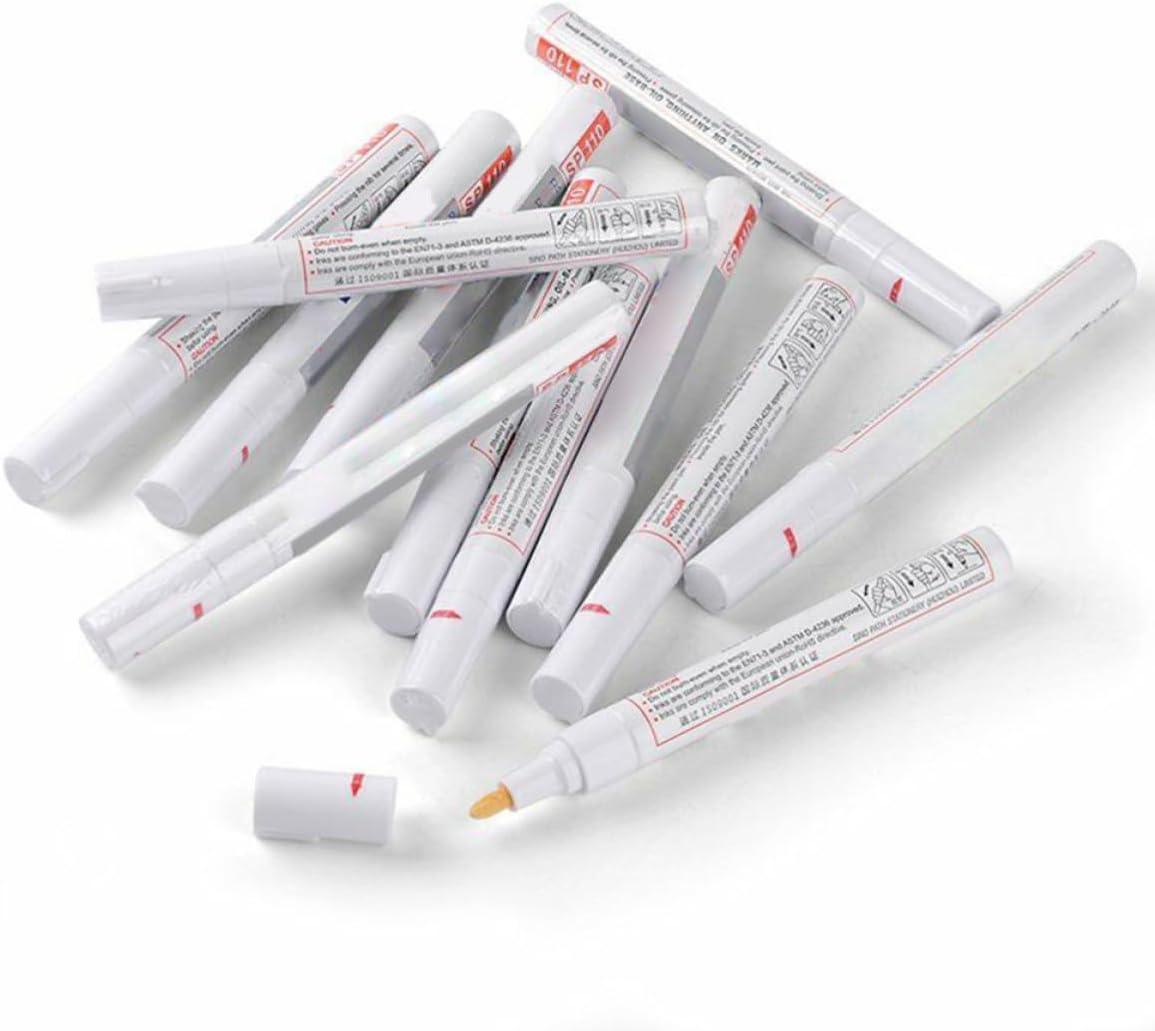 Car Scratch Repair Pen Plastic Marker for Metal and Plastic White
