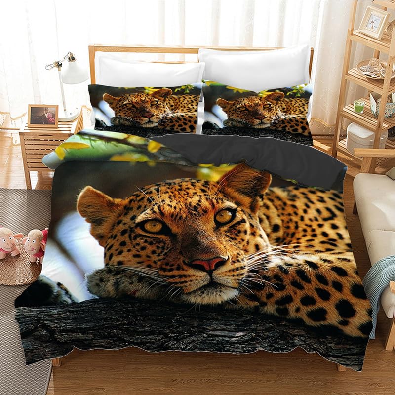 Funda nórdica de leopardo para cama 90 ideal en habitaciones infantiles