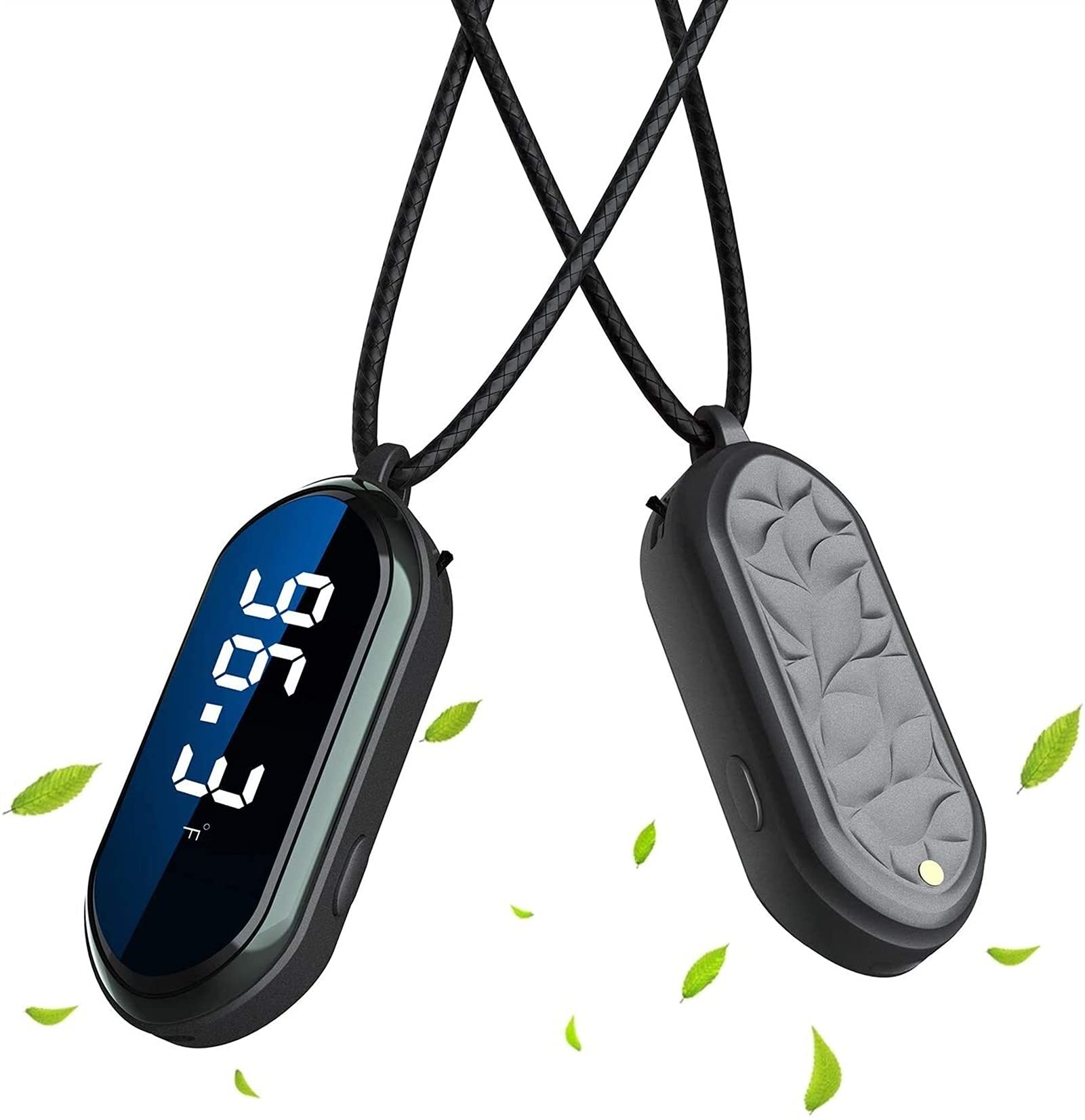 Mini purificateur d'air portable avec collier ionique et affichage T°/H