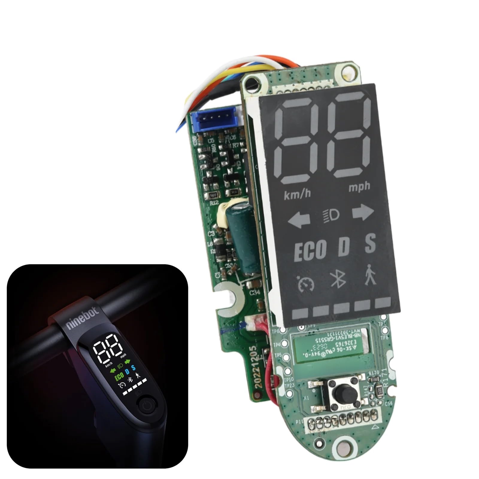 Dashboard, for Ninebot, F2 Electric Scooter F2 Pro KickScooter Bluetooth Board LED Display Screen Instrument Parts Electric Scooter Circuit Board(F2 or F2plus)