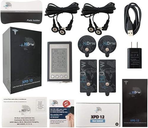 Miniatura 2 de Hi-Dow TENS Unit XPD-12 Modes PMS - EMS Dual Independent Channels - Máquina de masaje para alivio del dolor