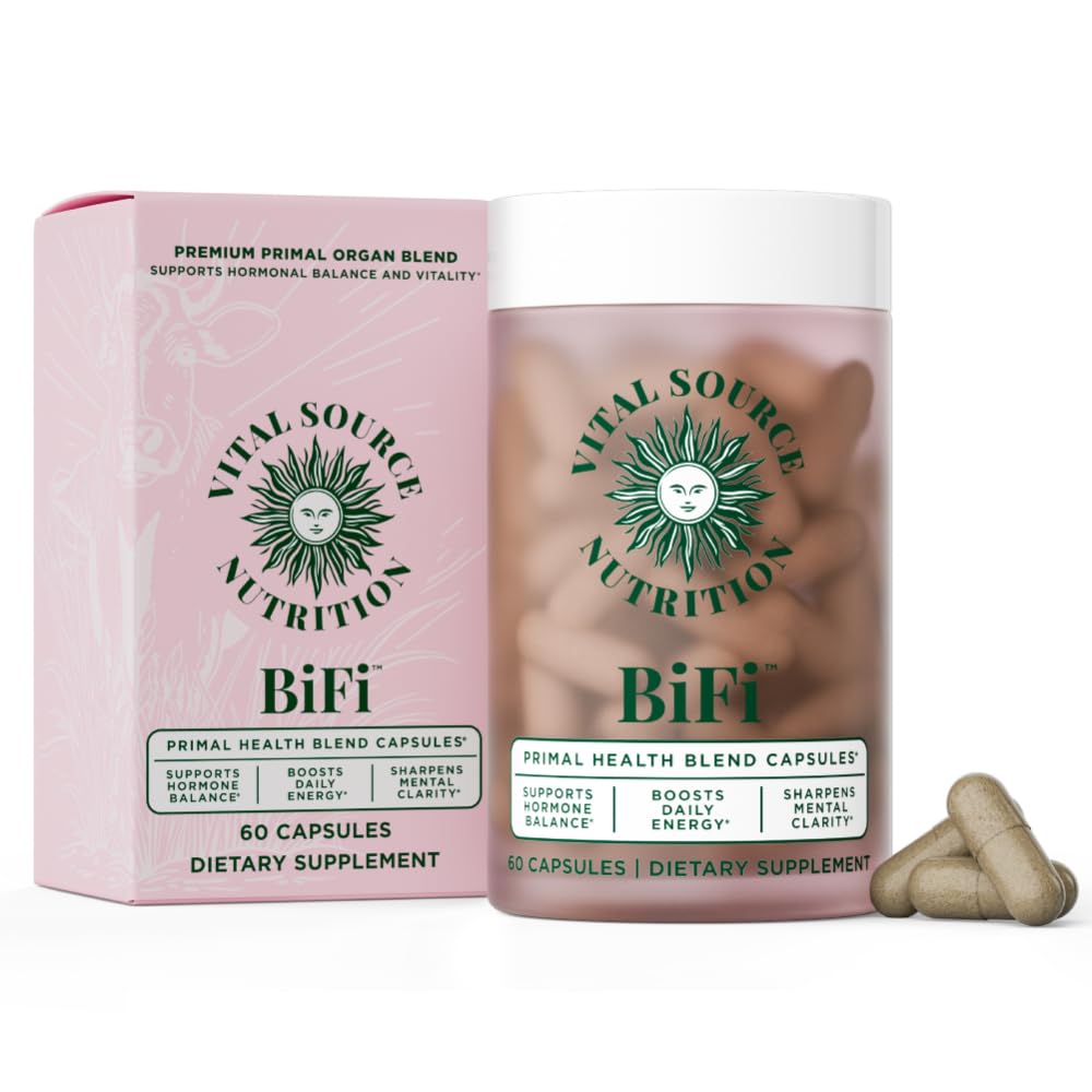 Vital Source Nutrition BiFi Capsules: Primal Organ Blend for Female Hormone Health and Energy