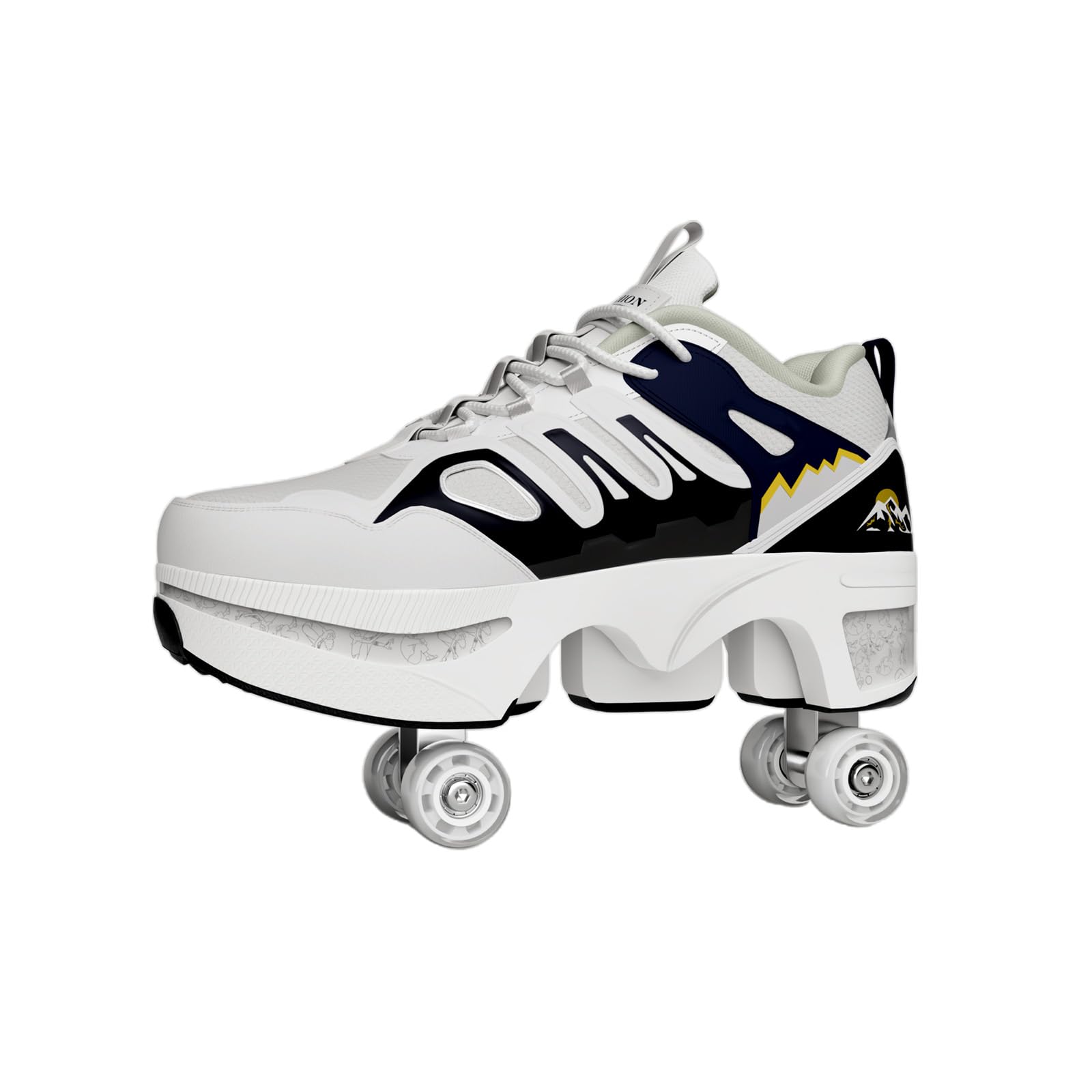 Chaussures à roulettes Escamotables 4 Roues pour Enfants - Basket Roller Garçon Fille (33-40) - Patins à roulettes Cachés, Skate Sneaker Enfant
